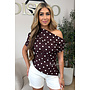 CHOCO - 'BELINDE TOP' - POLKADOT ONE SHOULDER TOP