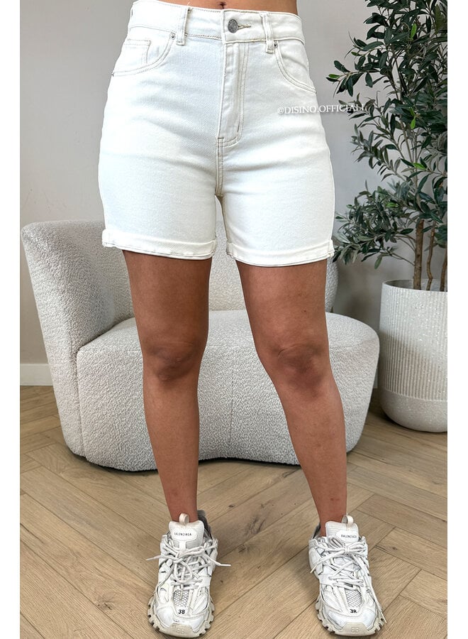 ECRU - 'ELLA SHORTS' - SUPER STRETCH DENIM SHORTS