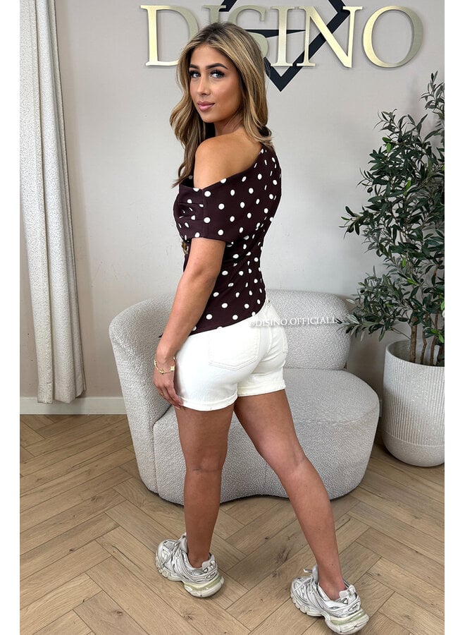 ECRU - 'ELLA SHORTS' - SUPER STRETCH DENIM SHORTS