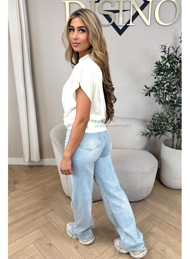 ECRU - 'LUNA TOP' - PREMIUM QUALITY ONE SHOULDER TOP