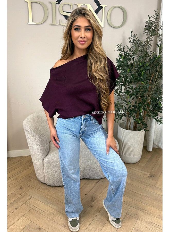PLUM - 'LUNA TOP' - PREMIUM QUALITY ONE SHOULDER TOP