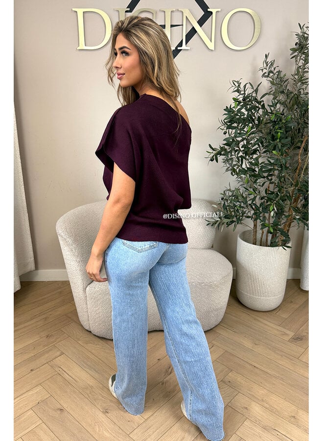 PLUM - 'LUNA TOP' - PREMIUM QUALITY ONE SHOULDER TOP