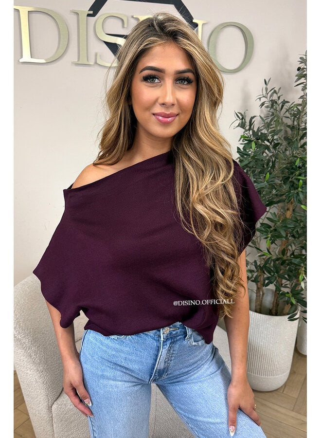 PLUM - 'LUNA TOP' - PREMIUM QUALITY ONE SHOULDER TOP