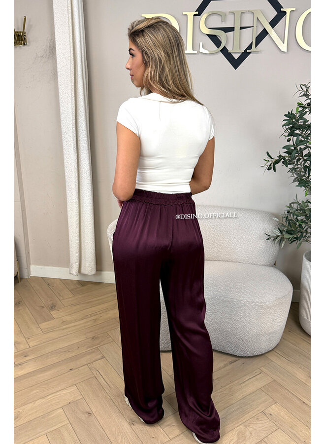 CHERRY - 'SARINA' - PREMIUM QUALITY SILKY COMFY PANTS