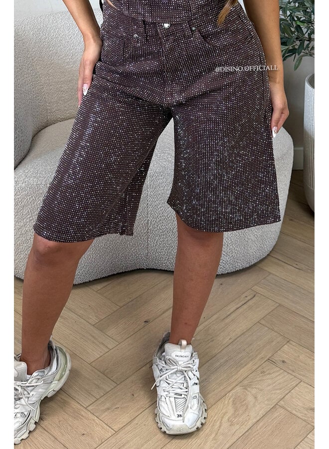 CHOCO - 'CELINA DIAMONDS JORT' - EXCLUSIVE STRETCH BERMUDA SHORTS