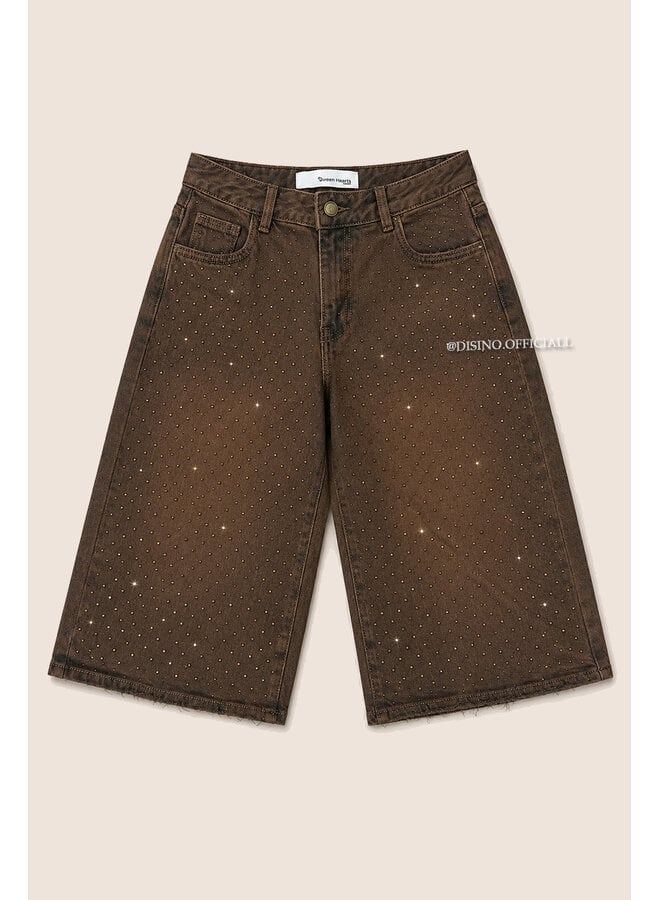 CHOCO - 'AUDREY JORT' - EXCLUSIVE STRETCH DIAMONDS BERMUDA SHORT