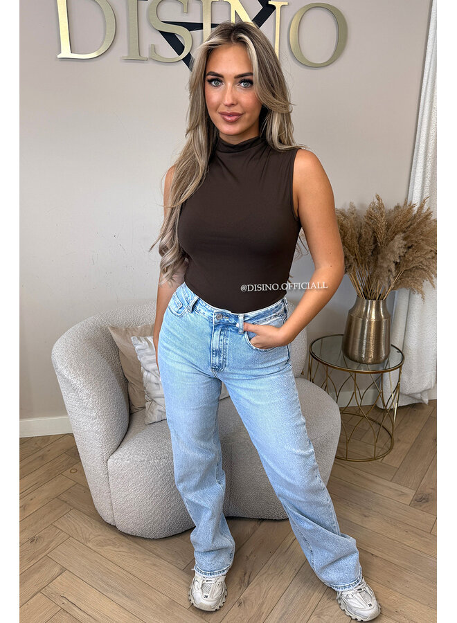 LIGHT BLUE - 'ORLANDO JEANS' - PERFECT WASHING STRETCH WIDE LEG JEANS