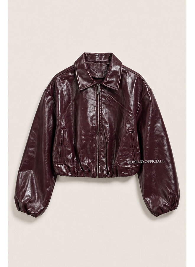 CHERRY - 'CHARLY JACKET' - PRETTY LAQUÉ CROPPED JACKET