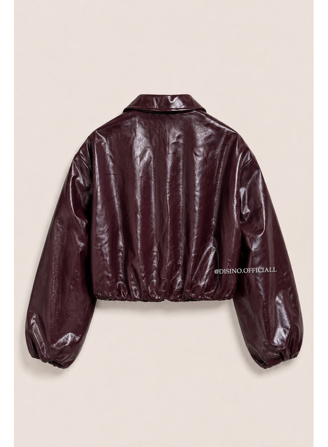 CHERRY - 'CHARLY JACKET' - PRETTY LAQUÉ CROPPED JACKET