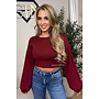 BORDEAUX - 'ILAYDA KNIT' - CROPPED BELL SLEEVE KNIT