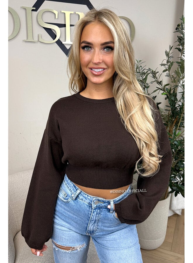 CHOCO - 'ILAYDA KNIT' - CROPPED BELL SLEEVE KNIT