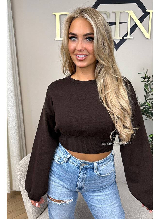 CHOCO - 'ILAYDA KNIT' - CROPPED BELL SLEEVE KNIT