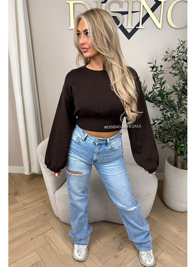 CHOCO - 'ILAYDA KNIT' - CROPPED BELL SLEEVE KNIT