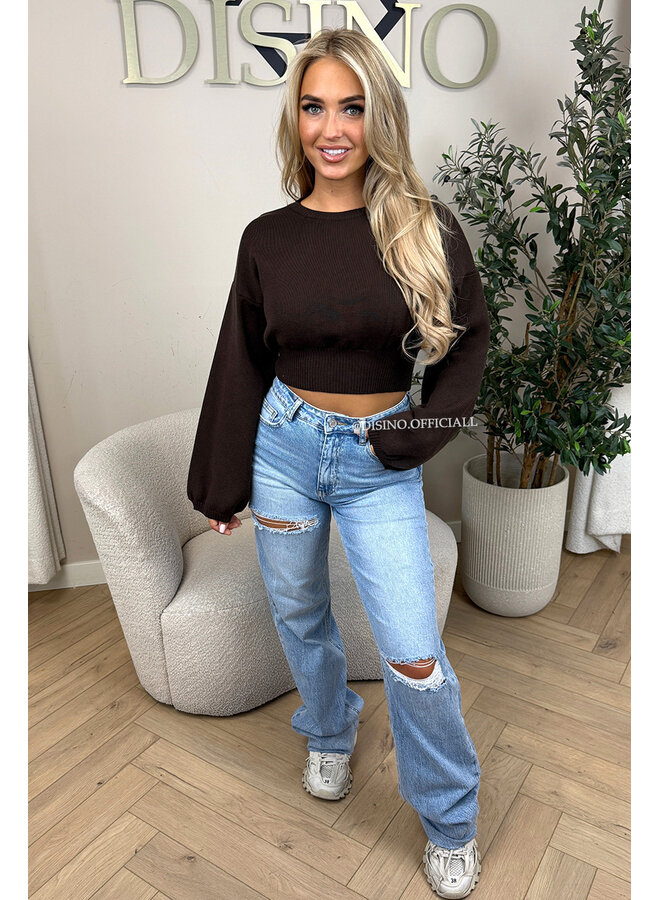 CHOCO - 'ILAYDA KNIT' - CROPPED BELL SLEEVE KNIT