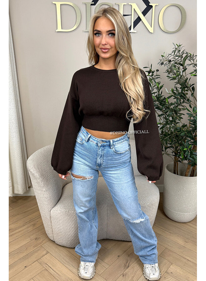 CHOCO - 'ILAYDA KNIT' - CROPPED BELL SLEEVE KNIT