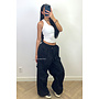 BLACK - 'CHRISSIE PANTS' - PARACHUTE CARGO PANTS