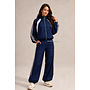 NAVY BLUE - 'ALEXIS SET' - STRIPED JOGGER + JACKET SET