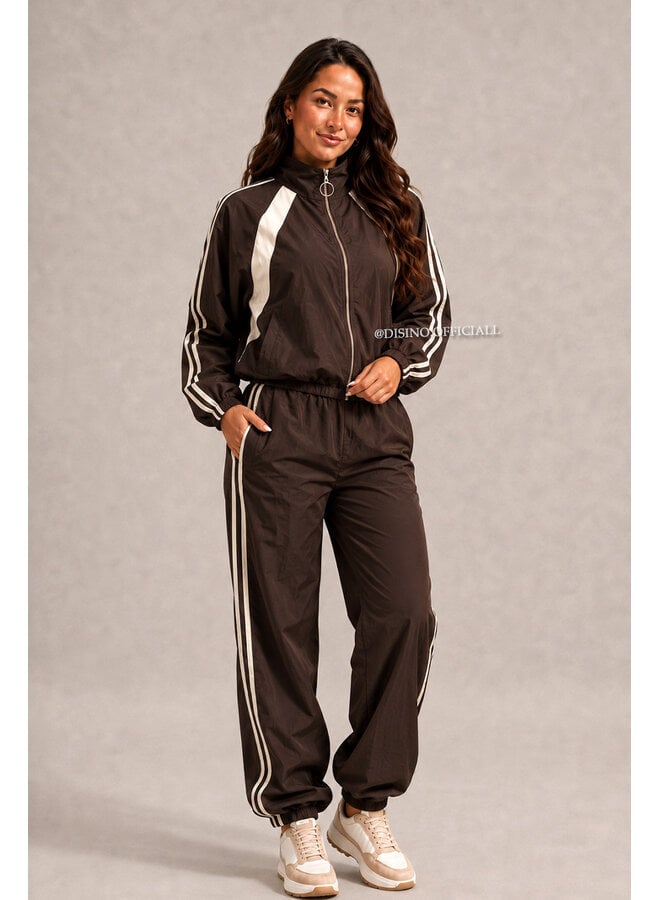 CHOCO - 'ALEXIS SET' - STRIPED JOGGER + JACKET SET