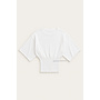 ECRU - 'ILAYDA SHORTSLEEVE' - SNATCHED BELL SLEEVE KNIT TOP