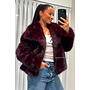 CHERRY - 'SUZE COAT' - FLUFFY FAUX FUR OVERSIZED COAT
