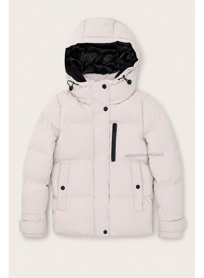 BEIGE - 'ZOEY SHORT COAT' - PREMIUM QUALITY WINTER COAT
