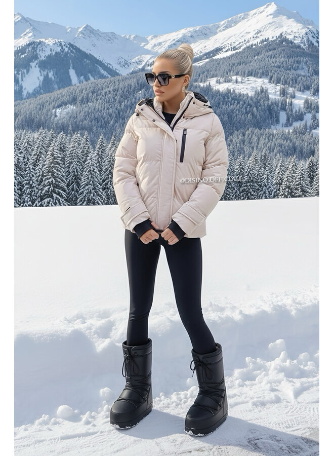 BEIGE - 'ZOEY SHORT COAT' - PREMIUM QUALITY WINTER COAT