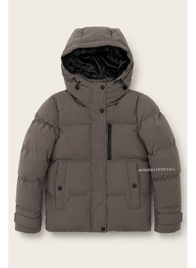 GREY - 'ZOEY SHORT COAT' - PREMIUM QUALITY WINTER COAT