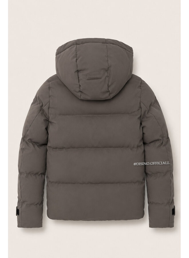 GREY - 'ZOEY SHORT COAT' - PREMIUM QUALITY WINTER COAT