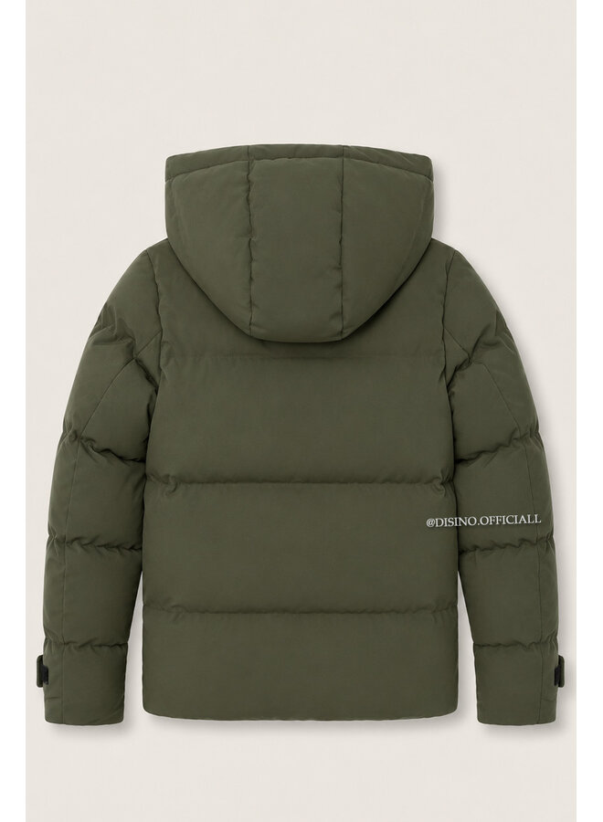 GREEN - 'ZOEY SHORT COAT' - PREMIUM QUALITY WINTER COAT