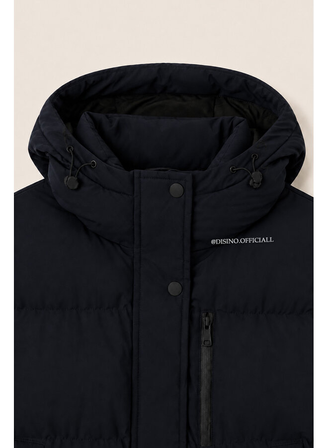 NAVY BLUE - 'ZOEY SHORT COAT' - PREMIUM QUALITY WINTER COAT