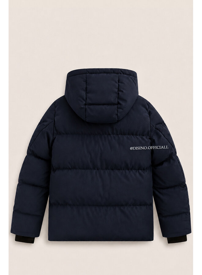 NAVY BLUE - 'ZOEY SHORT COAT' - PREMIUM QUALITY WINTER COAT