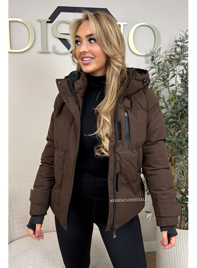 TAUPE - 'ZOEY SHORT COAT' - PREMIUM QUALITY WINTER COAT