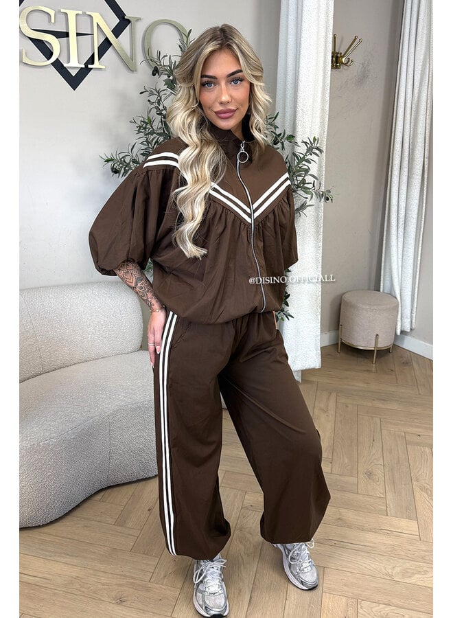 CHOCO - 'ADRIA SET' - STRIPED JACKET + JOGGER SET