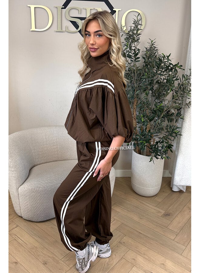 CHOCO - 'ADRIA SET' - STRIPED JACKET + JOGGER SET