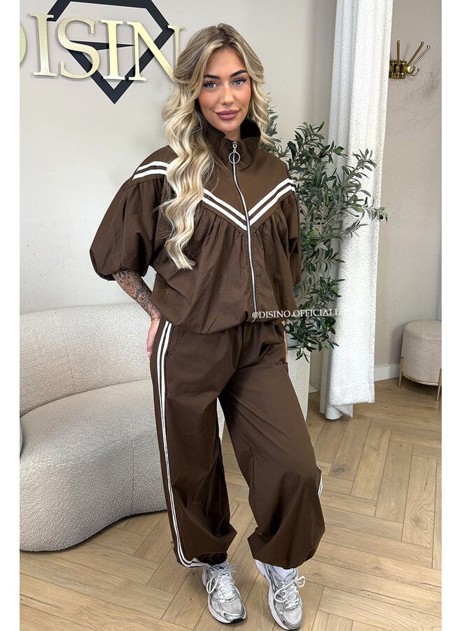 CHOCO - 'ADRIA SET' - STRIPED JACKET + JOGGER SET