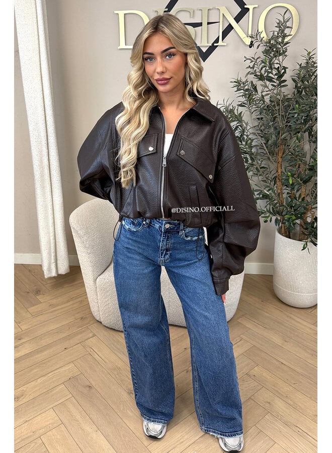 CHOCO - 'ALAYA JACKET' - PREMIUM QUALITY CROPPED LEATHER JACKET