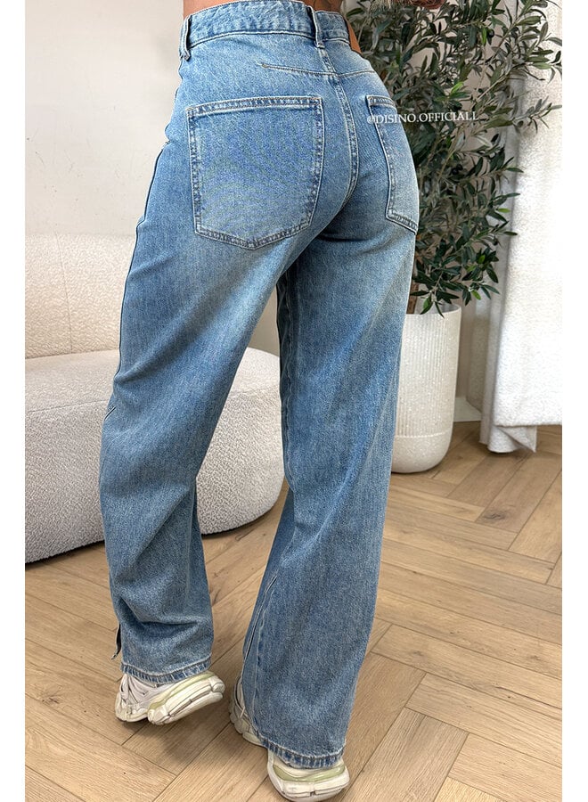 VINTAGE BLUE - 'MADISON JEANS' - CARPENTER CARGO JEANS
