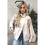 BEIGE - 'ZORA JACKET' - PREMIUM OVERSIZED HIGH NECK LEATHER BOMBER JACKET