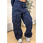 NAVY BLUE - 'ALIX JEANS' - PREMIUM QUALITY PARACHUTE CARGO JEANS