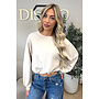 BEIGE - 'ALBA SWEATER' - OVERSIZED CROPPED SWEATER