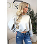 SAND - 'ALBA SWEATER' - OVERSIZED CROPPED SWEATER