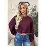 CHERRY - 'ALBA SWEATER' - OVERSIZED CROPPED SWEATER