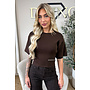 CHOCO - 'ILAYDA SHORTSLEEVE' - SNATCHED BELL SLEEVE KNIT TOP