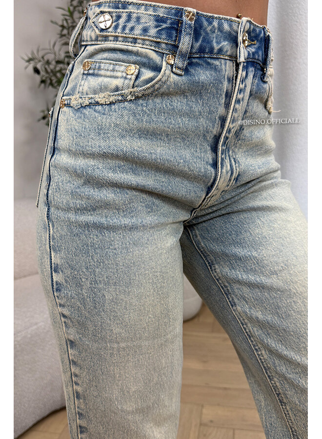 DIRTY BLUE - 'MIAMI JEANS' - PERFECT STRETCH HIGH WAIST JEANS