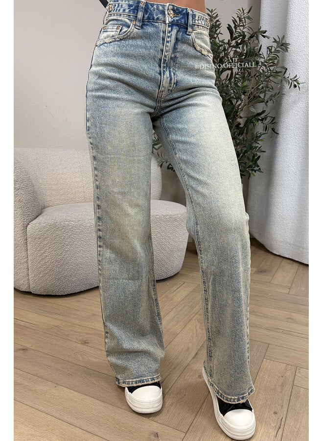 DIRTY BLUE - 'MIAMI JEANS' - PERFECT STRETCH HIGH WAIST JEANS