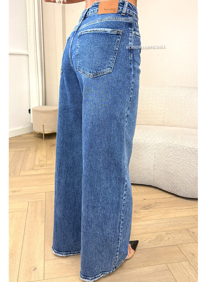 DARK BLUE - 'MANILA JEANS' - BAGGY FIT STRETCH JEANS