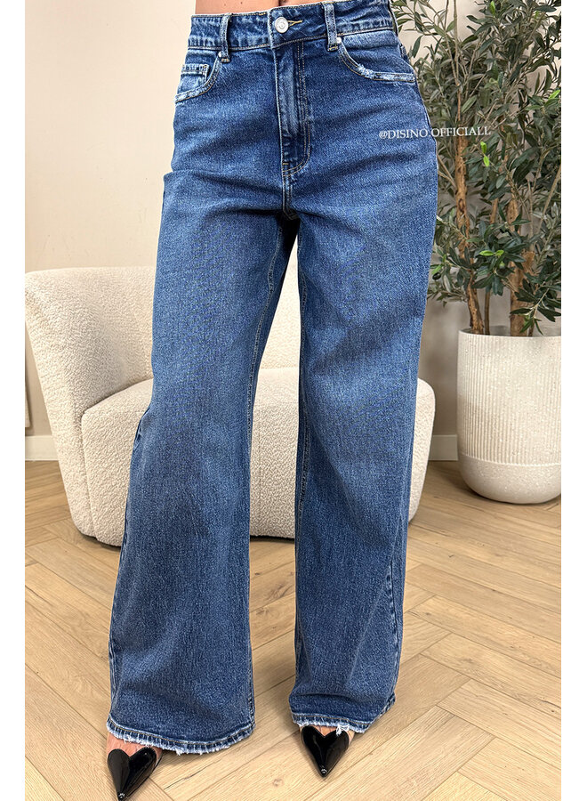 DARK BLUE - 'MANILA JEANS' - BAGGY FIT STRETCH JEANS