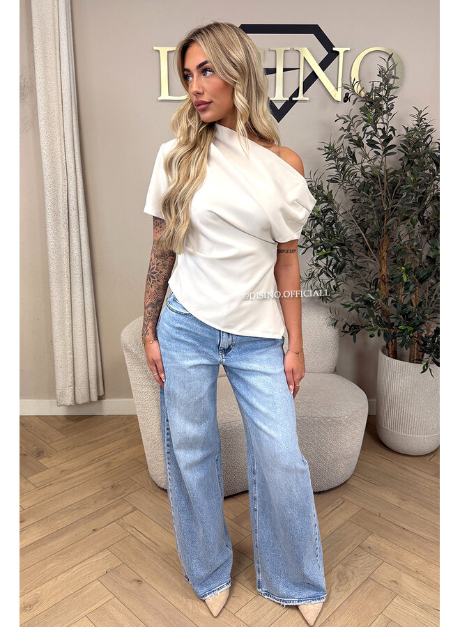 LIGHT BLUE - 'MANILA JEANS' - BAGGY FIT STRETCH JEANS