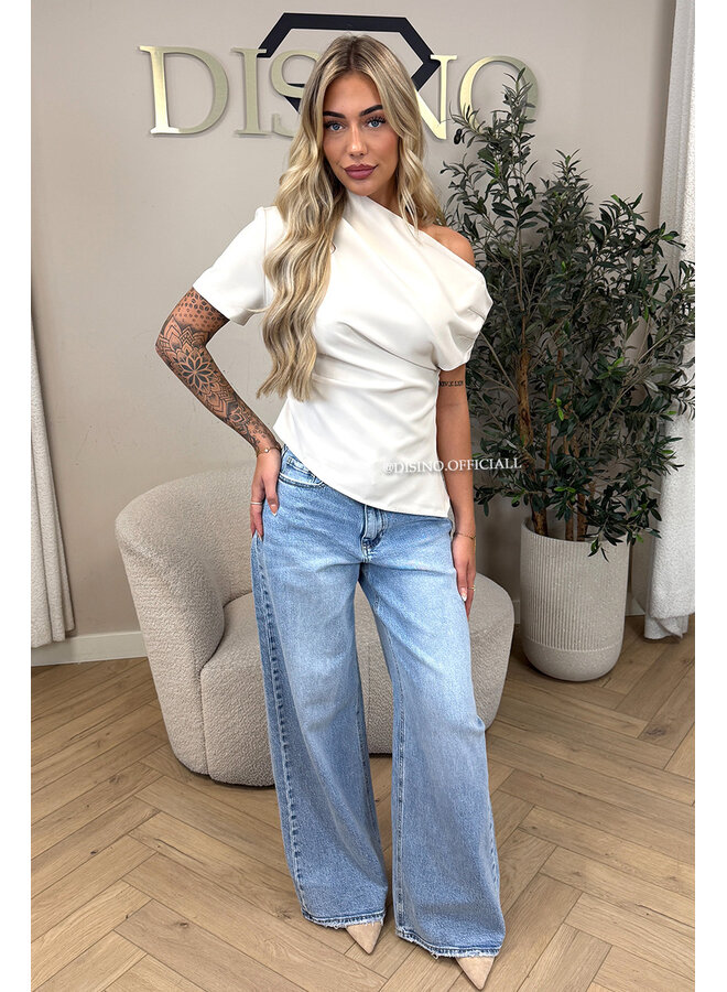 LIGHT BLUE - 'MANILA JEANS' - BAGGY FIT STRETCH JEANS