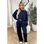 NAVY BLUE - 'ALBA SET' - OVERSIZED CROPPED SWEATER + PANTS TWO PIECE SET
